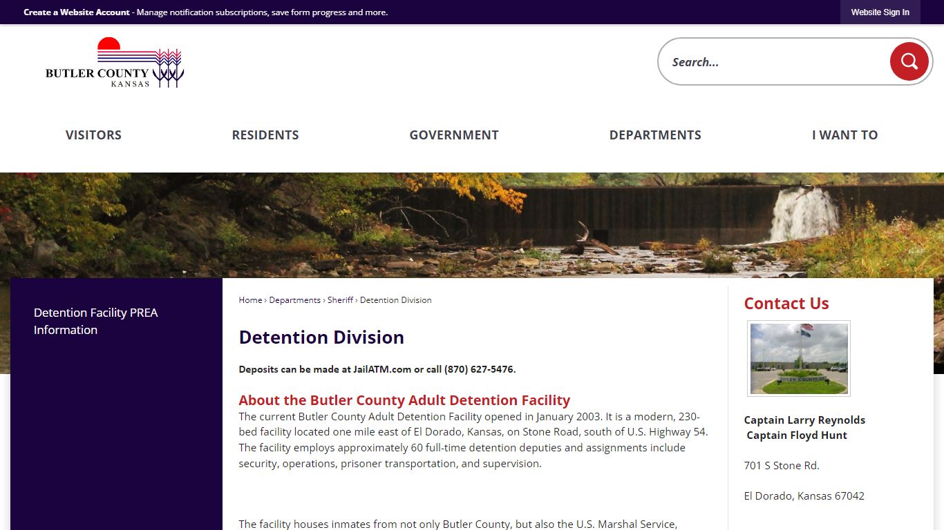 Detention Division | Butler County, KS - Official Website